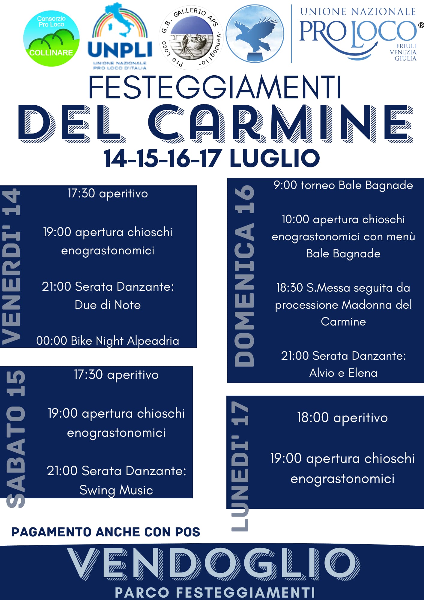 Locandina Festeggiamenti del Carmine 2023