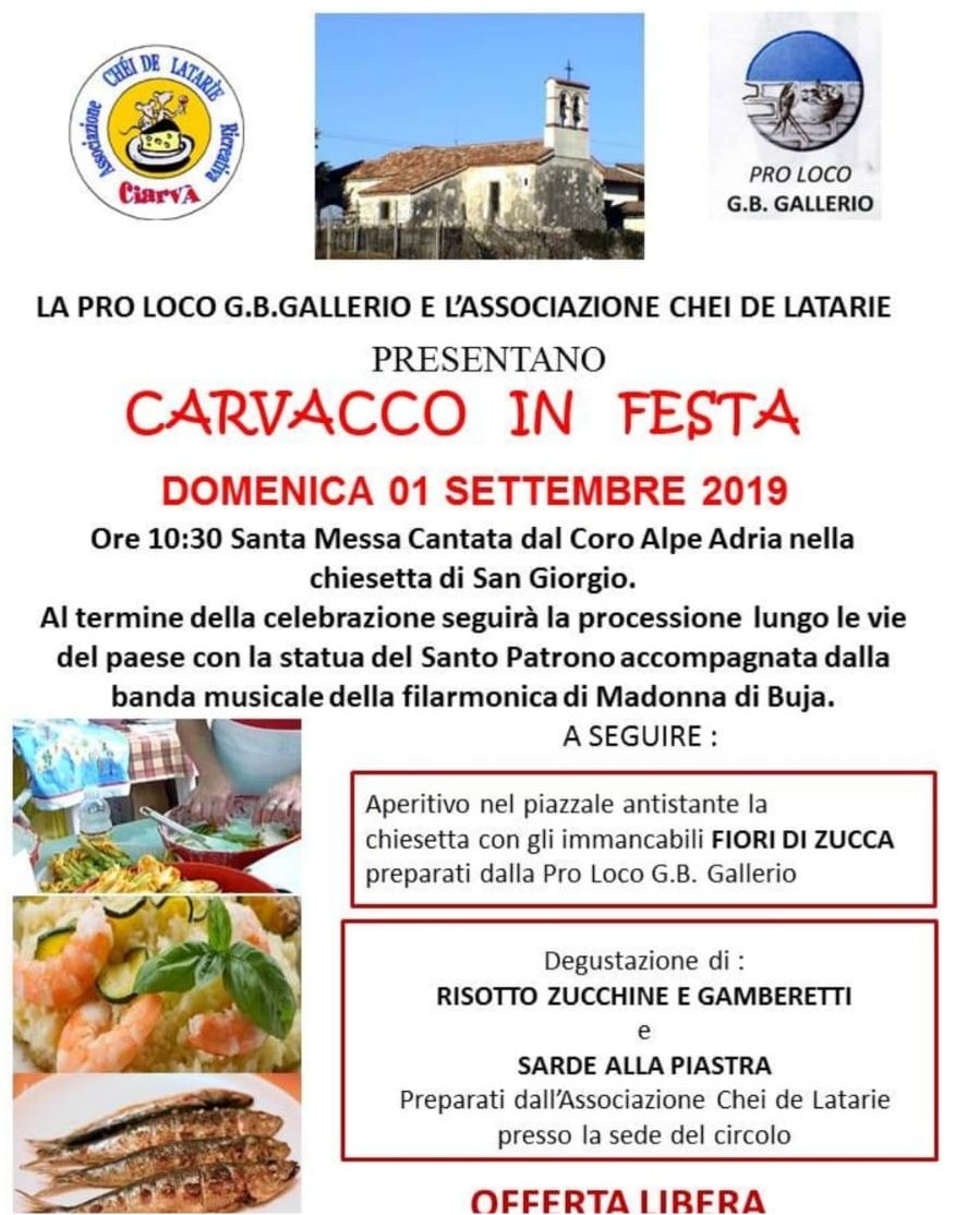 Locandina Carvacco in Festa 2019